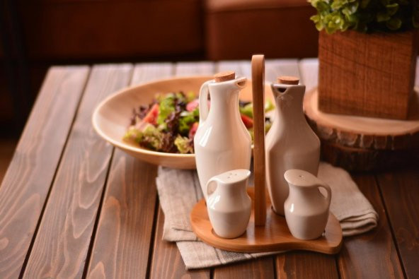 Bambum Tile Yağlık Sirkelik Tuzluk Biberlik B0564 - 2