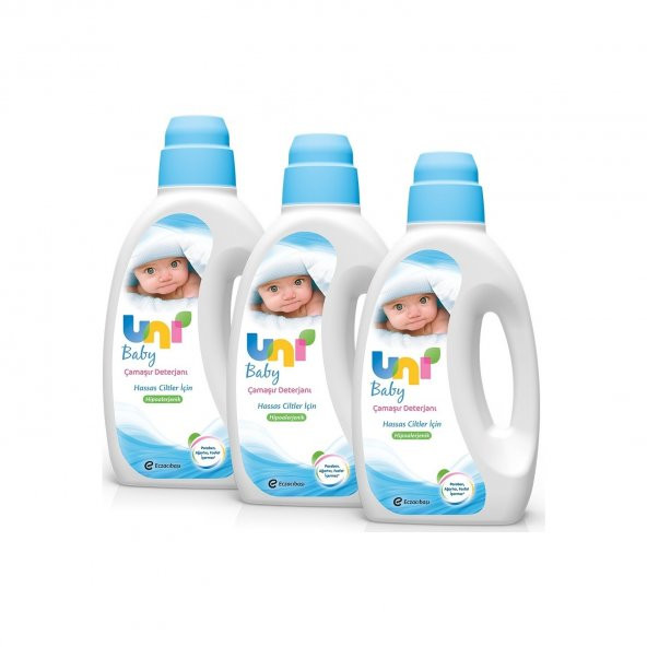 Uni Baby Çamaşır Deterjanı 1.800 ml 3'lü Ekonomik Fırsat Paketi