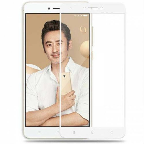 Xiaomi Redmi S2 Tam Kaplayan Çerçeveli Kırılmaz Cam Beyaz
