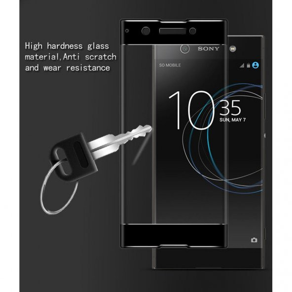 Sony Xperia XA1 Ultra Tam Kaplayan 3D Kırılmaz Cam Siyah - 3