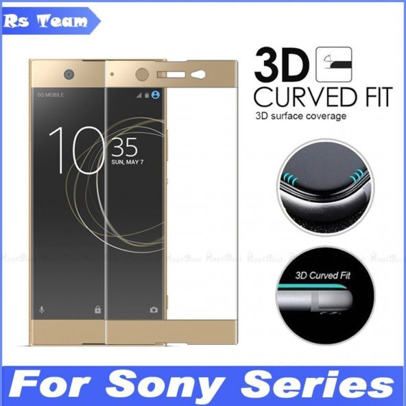 Sony Xperia XA1 Ultra Tam Kaplayan 3D Kırılmaz Cam Siyah - 4