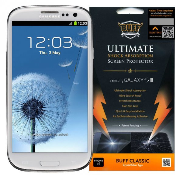 BUFF Galaxy S3 Darbe Emici Ekran Koruyucu Film