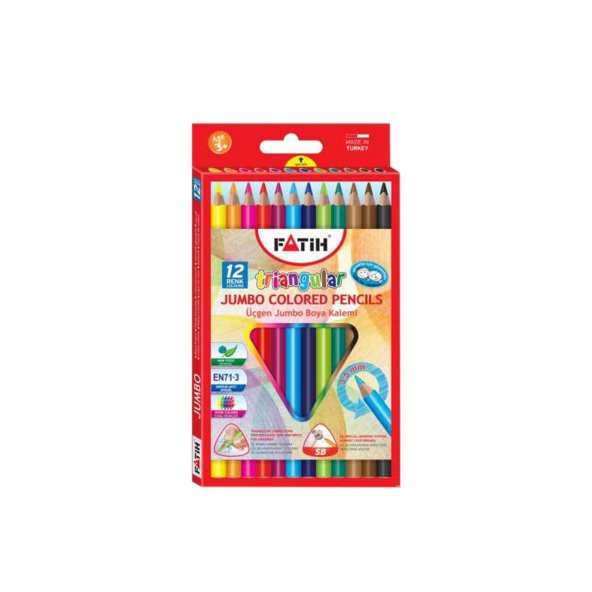 FATIH KURUBOYA JUMBO UCGEN TAM BOY 12 RENK (33490) - 2