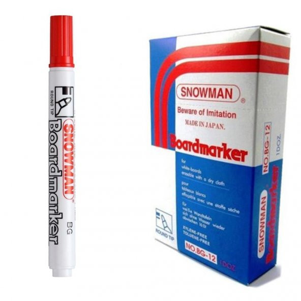 SNOWMAN TAHTA KALEMI KIRMIZI 12 LI KUTU ürün görseli 1