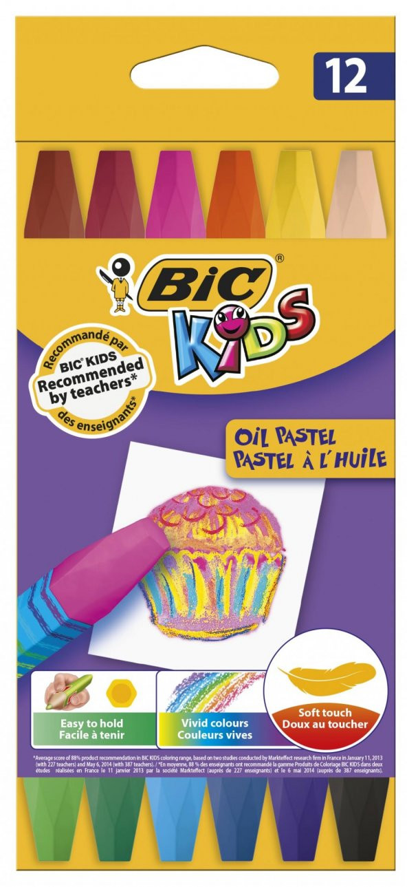 BIC KIDS PASTEL BOYA (YAGLI) 12 LI