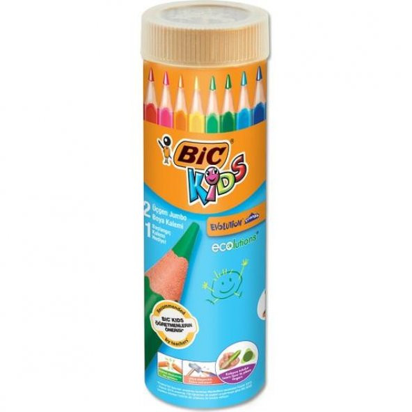 BIC EVOLUTION KURUBOYA JUMBO METAL TUP 12+1 RENK - 2