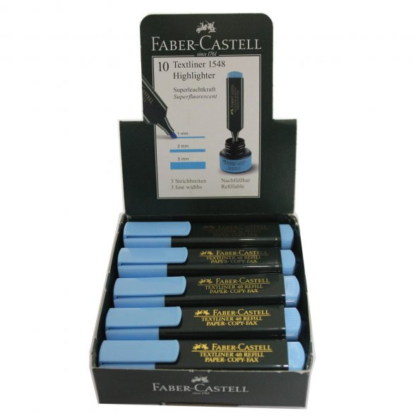 FABER FOSFORLU KALEM MAVI 10 LU (5030154851) - Resim 2