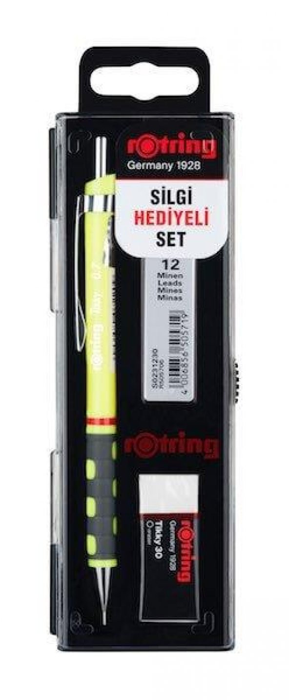 ROTRING TIKKY VERSATIL OKUL SETI 0.7 NEON YESIL - Resim 2