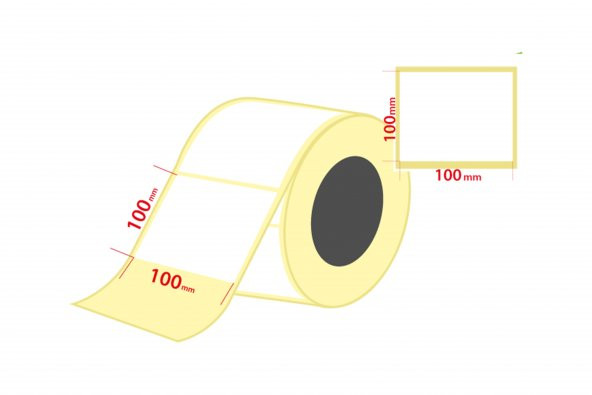 ERMET/UMUR/PIN TERMAL ETIKET RULOSU 100X100 500LU