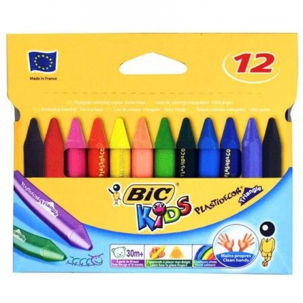 BIC UCGEN MUM BOYA ELLERI KIRLETMEYEN 12 LI 829773 ürün görseli
