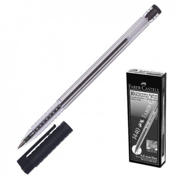 FABER (1440) TUKENMEZ KALEM SIYAH 10 LU 5211144099 - Resim 2