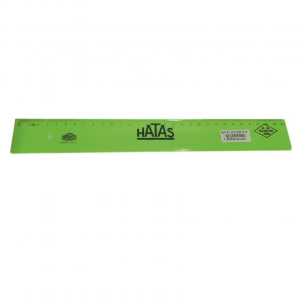 HATAS GENIS PLASTIK CETVEL OPAK 30CM (0149) - 2