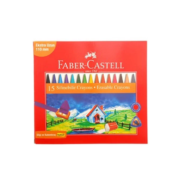 FABER WAX CRAYON PASTEL BOYA 15 RENK (5281122715)