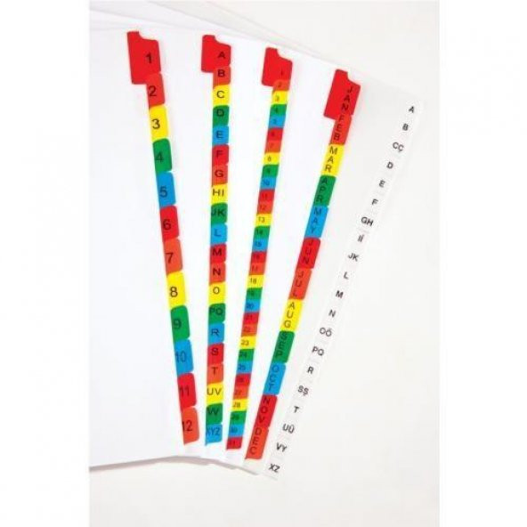 EXXO SEPERATOR PLASTIK A4 1-5 RAKAM (TS105) - Resim 2