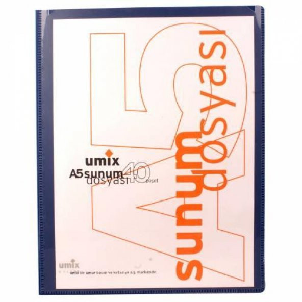 UMIX SUNUM DOSYASI CEPLI A5 20 LI LACIVERT(U1192P) - 2