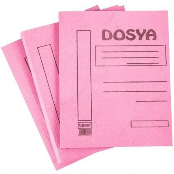 ALEMDAR LUX KARTON DOSYA TAM KAPAK PEMBE 25 LI - 2