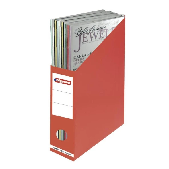 BIGPOINT MAGAZINLIK KARTON KIRMIZI 6 LI (BP120-25) - 2