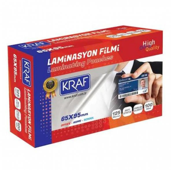 KRAF LAMINASYON FILMI 65x95 125mic 100 LU (2126) - 2