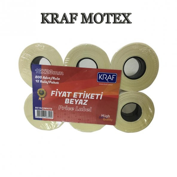 KRAF MOTEX ETIKET CIFT HANE 6600 YEDEK 12 LI - Resim 2