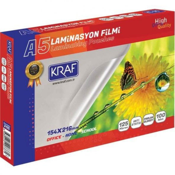 KRAF LAMINASYON FILMI A5 125mc 100 LU(2125) - 2