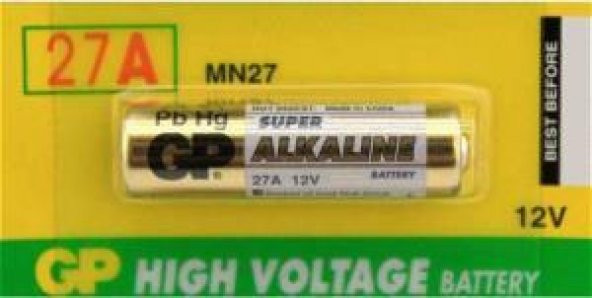 GP ALKALIN INCE CAKMAK PILI  27A-C5 12V 1 LI