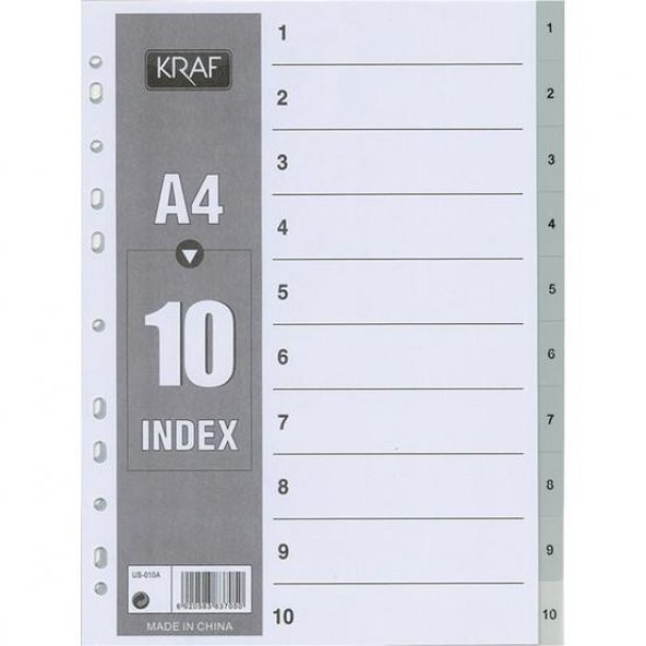 KRAF SEPERATOR PLASTIK  A4 1-10 RAKAM(1010) - 2