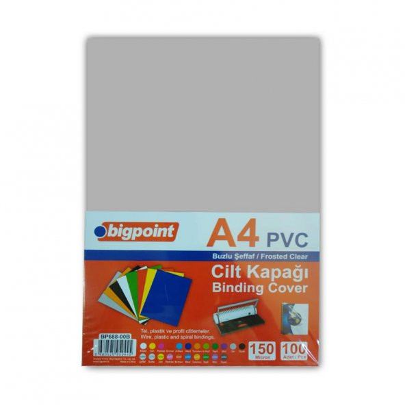 BIGPOINT CILT KAPAGI A4 160MIC  GRI (688-85) - 2