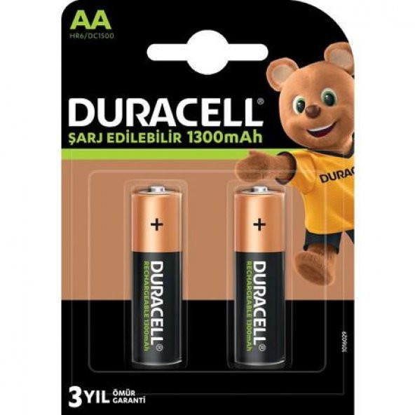 DURACELL SARJLI KALEM PIL 1300 mAh 2LI (AA) - 2