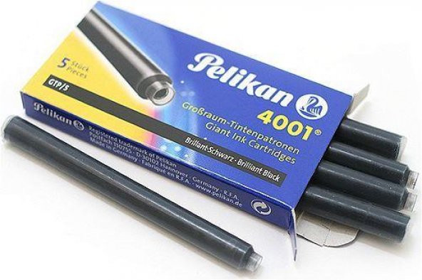 PELIKAN DOLMA KALEM KARTUSU SIYAH 5LI UZUN (GTPS)