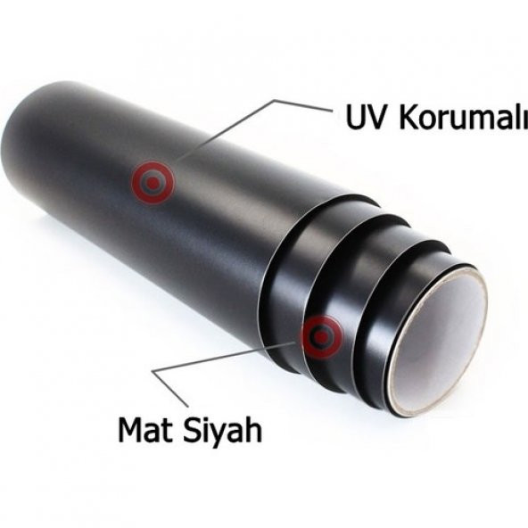 Freecar Mat Siyah Folyo61 CM x 1 Metre - 6