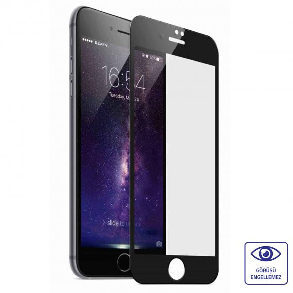 Bufalo iPhone 8 Plus / 7 Plus Ekran Koruyucu 9D Temperli Cam - Siyah - 2