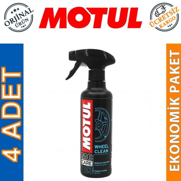 Motul E3 Wheel Clean 400 ML Jant Temizleyici (4 Adet)