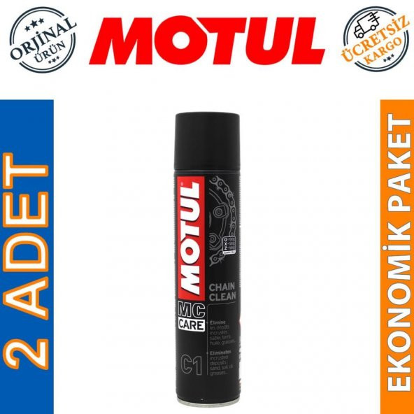 Motul C1 Chain Clean 400 ML Zincir Temizleme Spreyi (2 Adet)