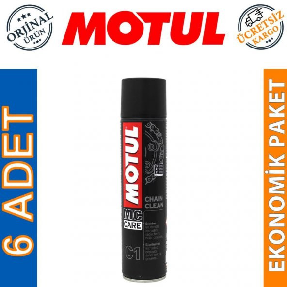 Motul C1 Chain Clean 400 ML Zincir Temizleme Spreyi (6 Adet) ürün görseli