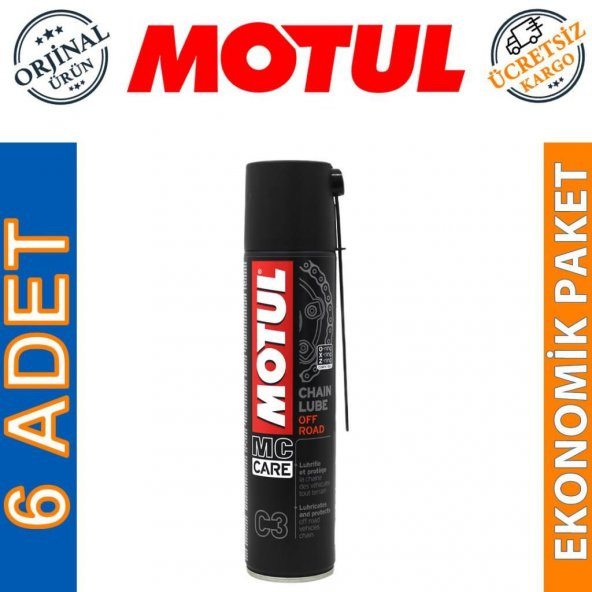 Motul C3 Chain Lube Off Road 400 ML Zincir Yağı (6 Adet)