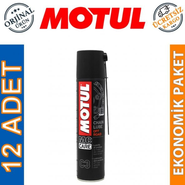 Motul C3 Chain Lube Off Road 400 ML Zincir Yağı (12 Adet)