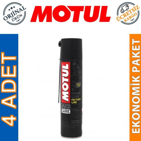 Motul C4 Chain Lube Factory Line 400 ML Zincir Yağı (4 Adet)