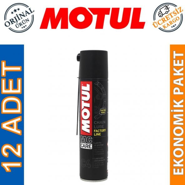 Motul C4 Chain Lube Factory Line 400 ML Zincir Yağı (12 Adet)