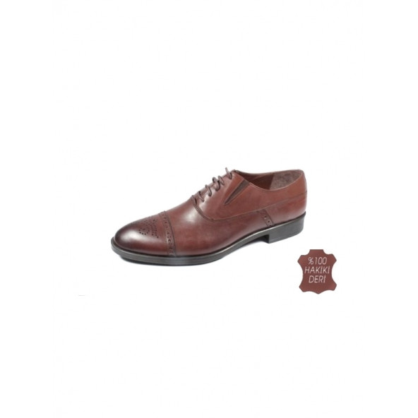 Pablo 222-4052 Kahverengi Deri Erkek Klasik Ayakkabı