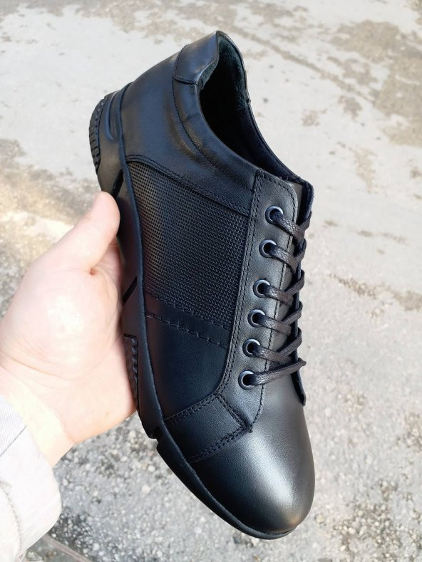 New Prato Erkek Ayakkabı 093-Siyah Antik Deri