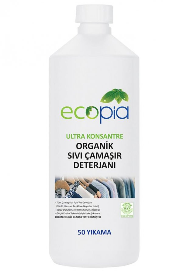 Ecopia 1000 ml Organik Sıvı Çamaşır Deterjanı 50 Yıkama PH002