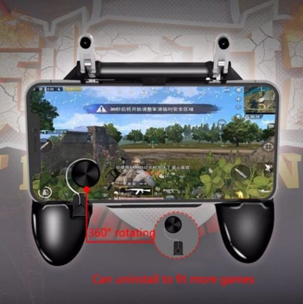 PUBG Gamepad W11+ Oyun Konsol Standlı Ateş Tetik Düğmeli Joystick - 3
