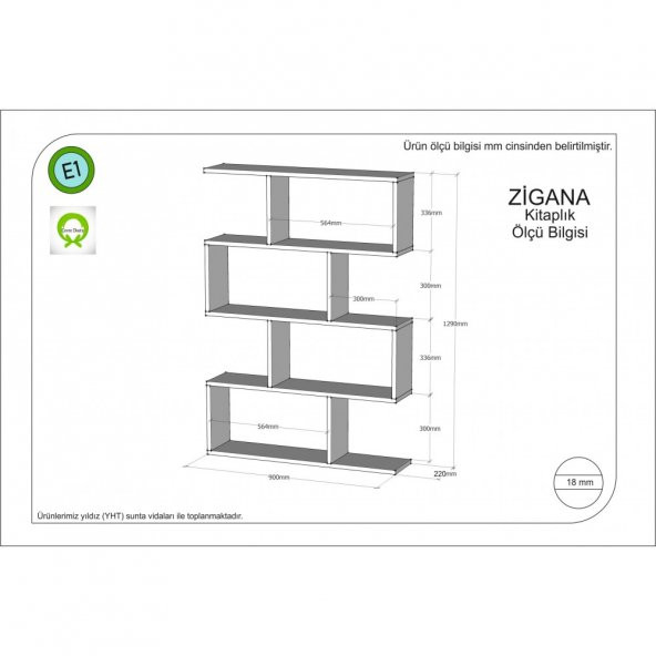 Zigana Kitaplık Kırmızı - 2