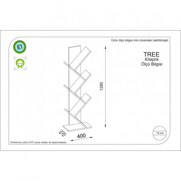 Tree Kitaplık Kırmızı - 2