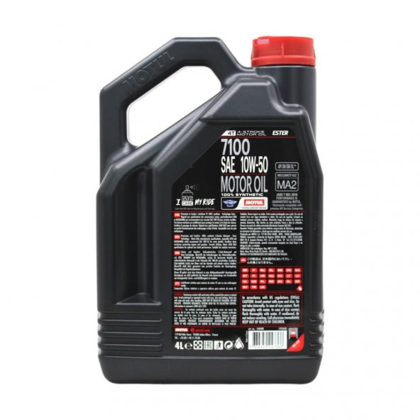 Motul 7100 4T 10W-50 4 Lt 4 Zamanlı Motosiklet Motor Yağı (4 Adet) - Resim 4