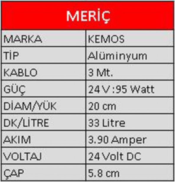 Meriç 24 Volt Alüminyum Gövdeli Mazot Pompası - 3