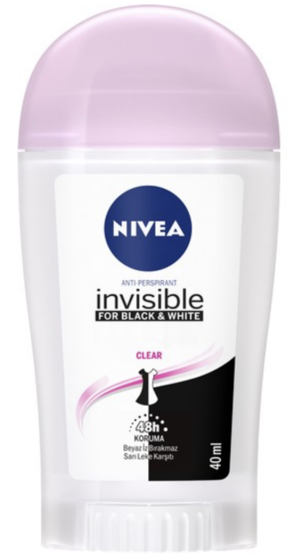 Nivea Invisible Black & White Clear Deo Stick 40 ml Kadın