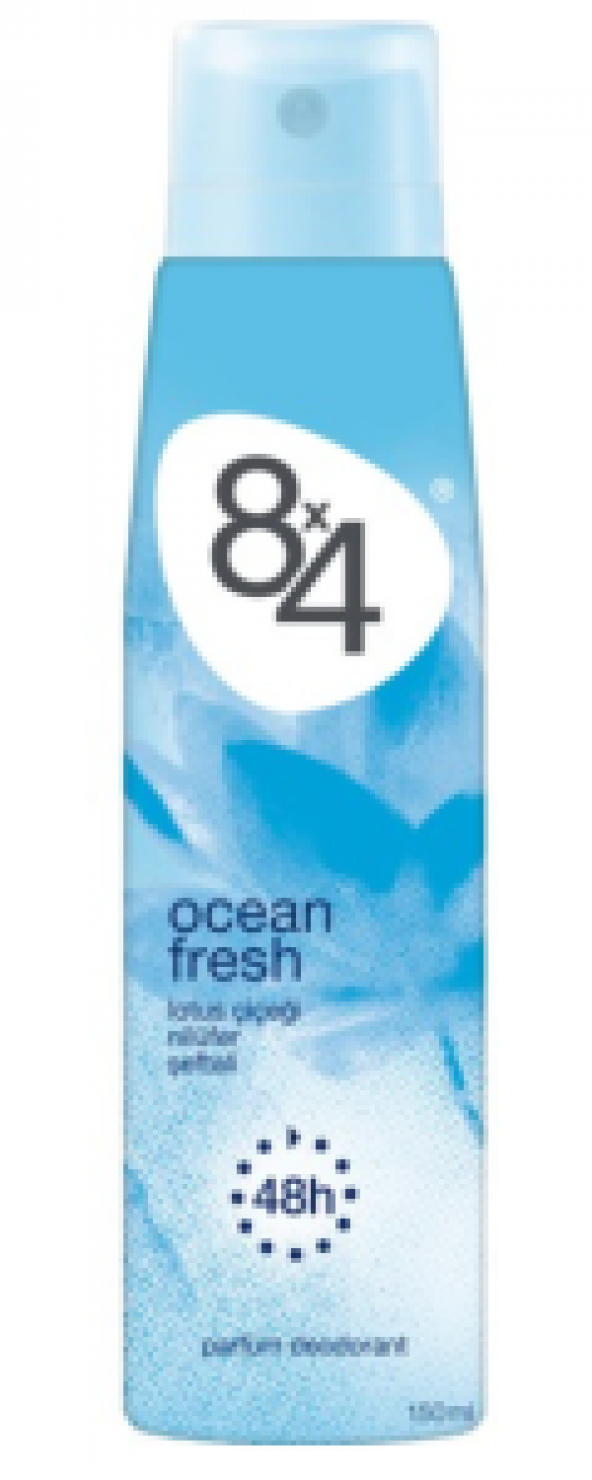 8X4 Ocean Fresh Sprey Deodorant 150Ml Kadın