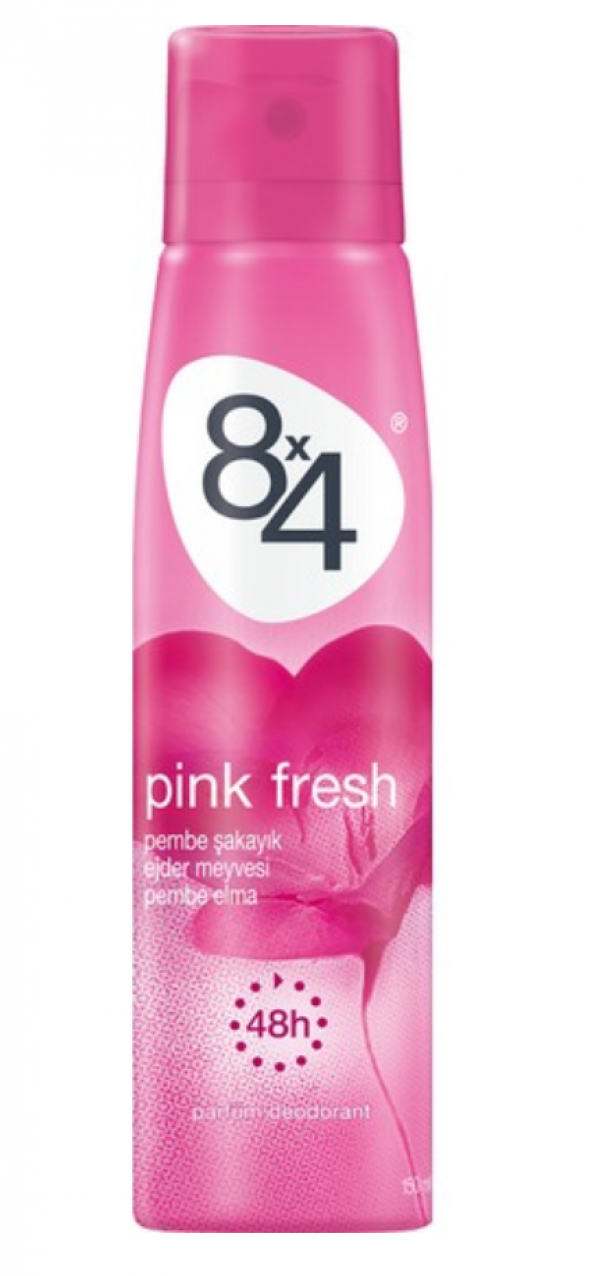 8X4 Deodorant Pink Fresh Sprey 150Ml Kadın