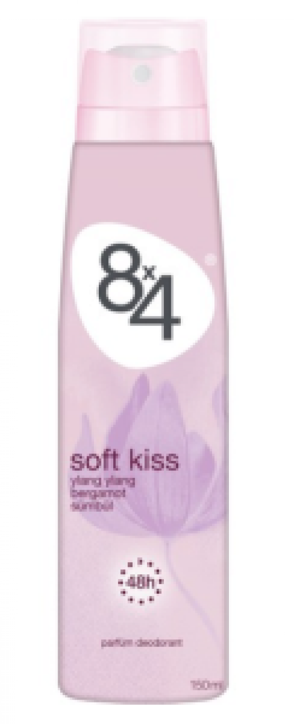 8X4 Soft Kiss Sprey Deodorant 150Ml Kadın